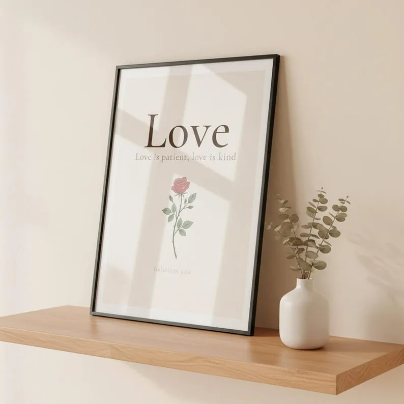View 2 of Love Fruit of the Spirit Scripture Wall Art, Galatians 5:22