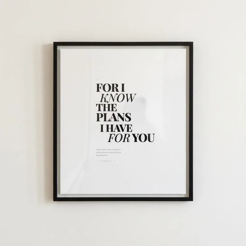 View 3 of Jeremiah 29:11 Scripture Wall Art, For I Know the Plans I Have for You