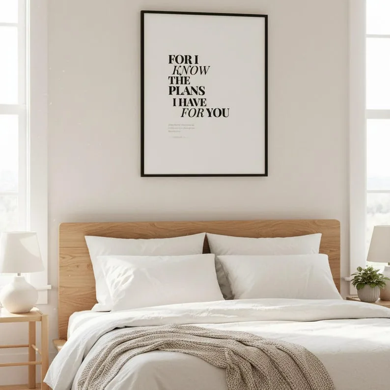 View 4 of Jeremiah 29:11 Scripture Wall Art, For I Know the Plans I Have for You