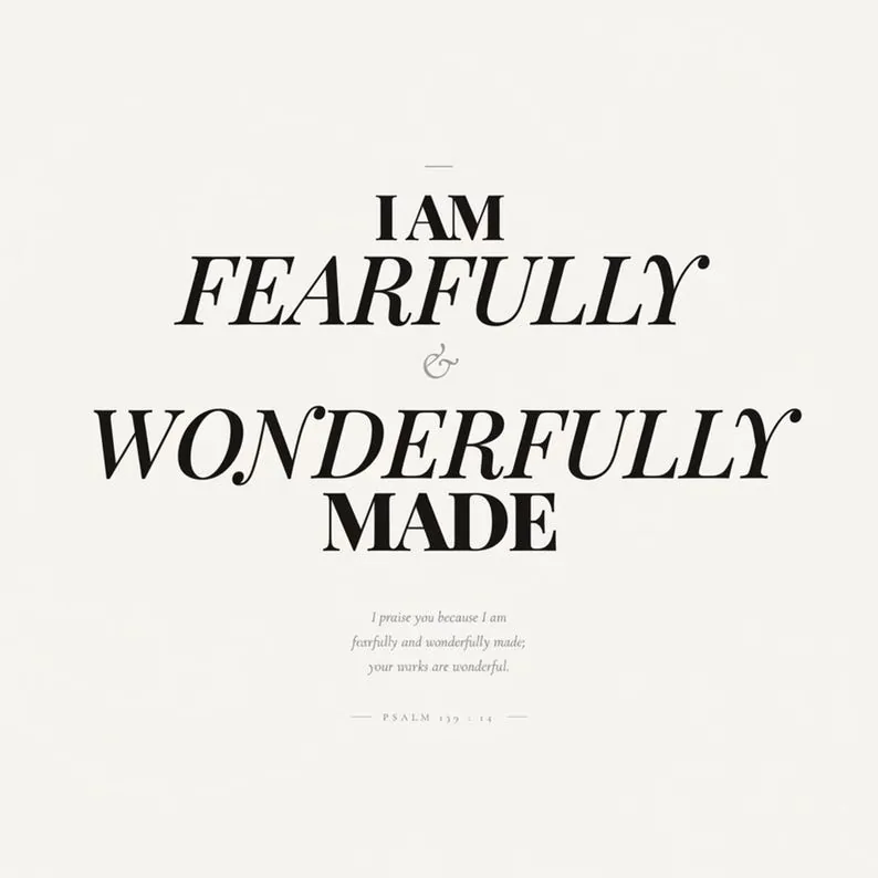 View 3 of Psalm 139:14 Fearfully and Wonderfully Made Nursery Scripture Wall Art