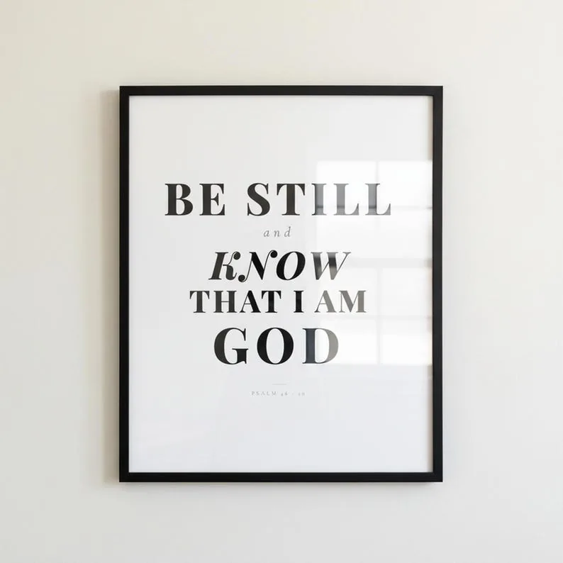 View 3 of Psalm 46:10 Be Still and Know That I Am God Scripture Wall Art