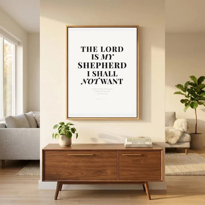 View 2 of Nine Scripture Prints, One Gallery Wall: Bible Verse Wall Art Bundle