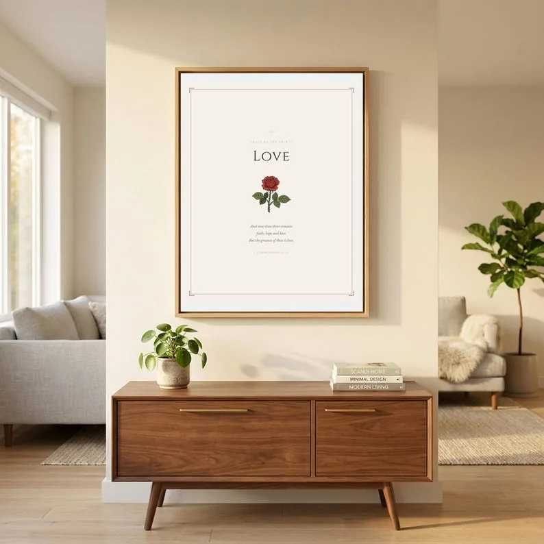 View 2 of Fruit of the Spirit Set of 9 Scripture Wall Art Prints