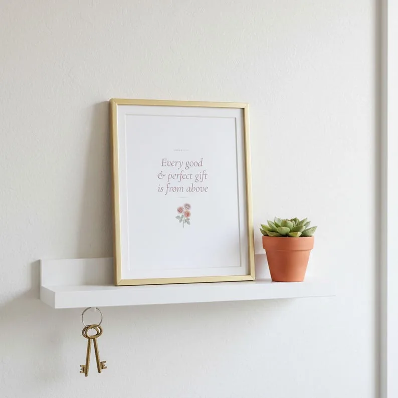 View 3 of Every Good and Perfect Gift James 1:17 Scripture Wall Art