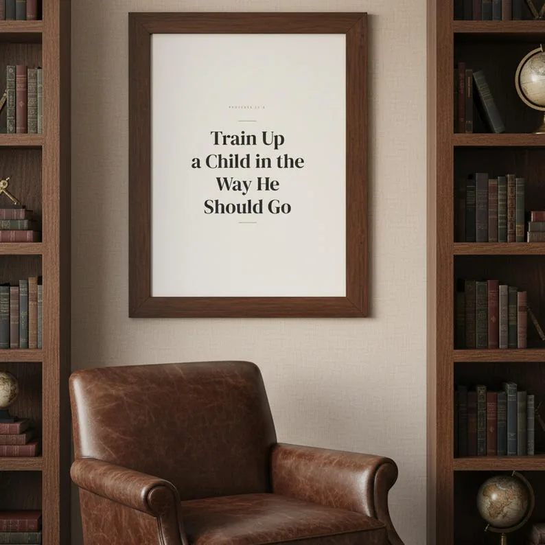 View 3 of Train Up a Child Proverbs 22:6 Scripture Wall Art