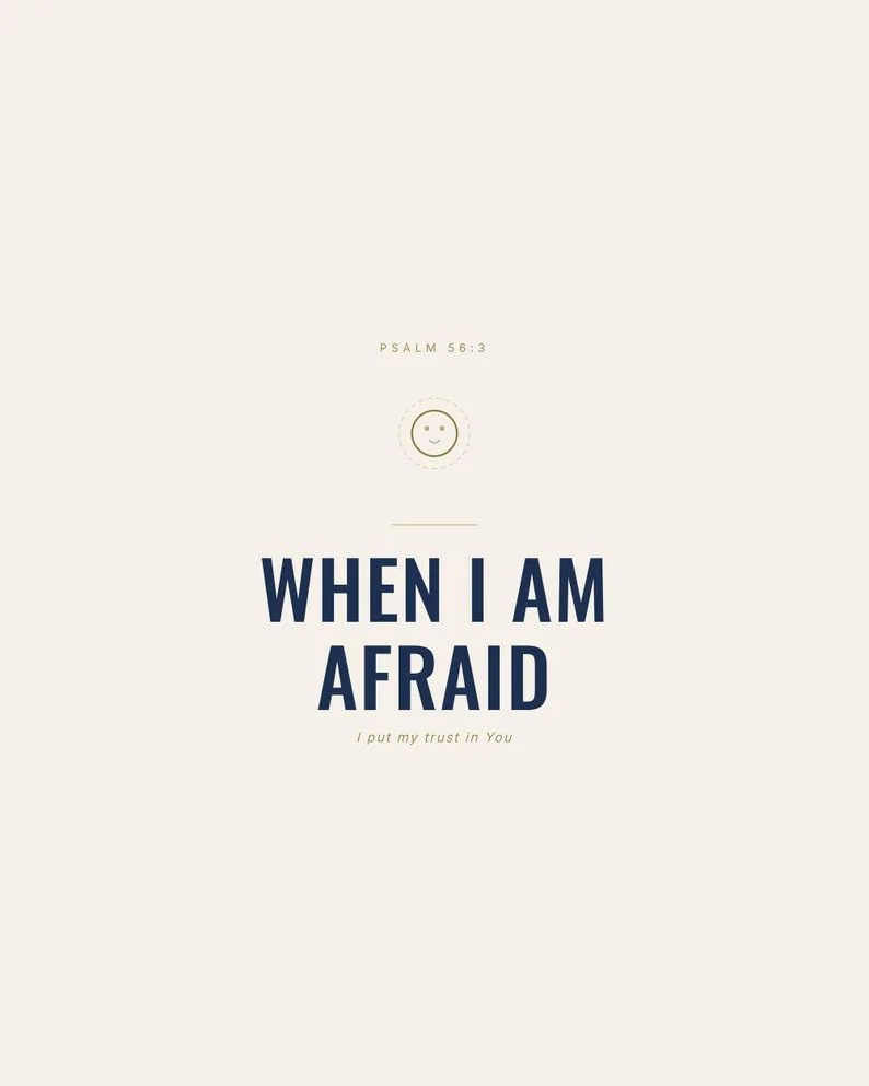 View 2 of When I Am Afraid I Put My Trust in You, Psalm 56:3 Scripture Wall Art