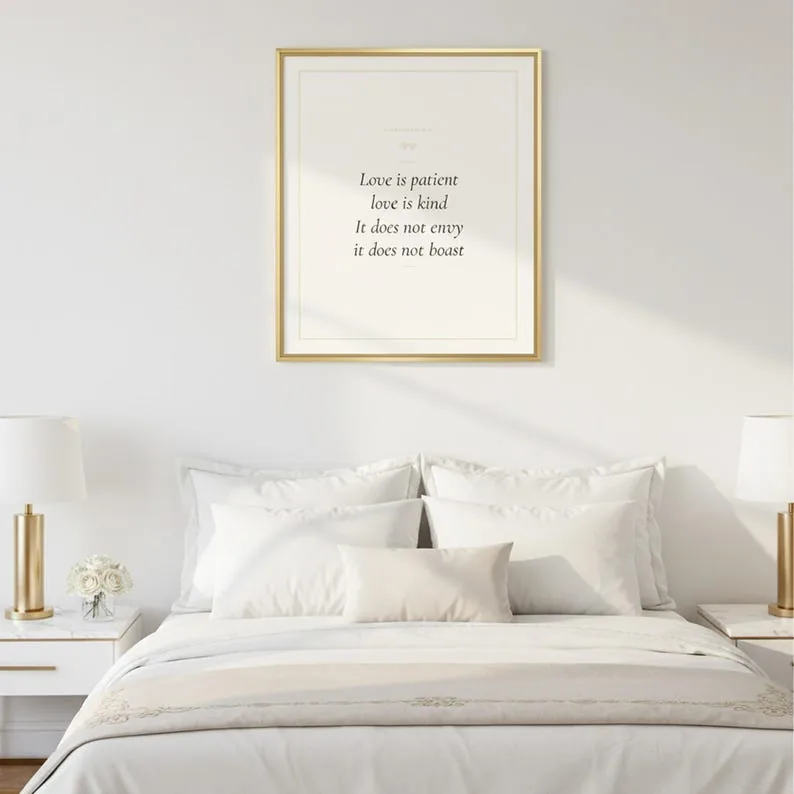 View 3 of 1 Corinthians 13:4 Love Is Patient Love Is Kind Scripture Wall Art