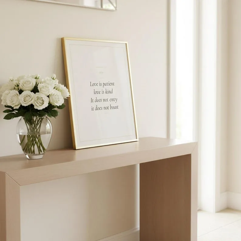 View 4 of 1 Corinthians 13:4 Love Is Patient Love Is Kind Scripture Wall Art