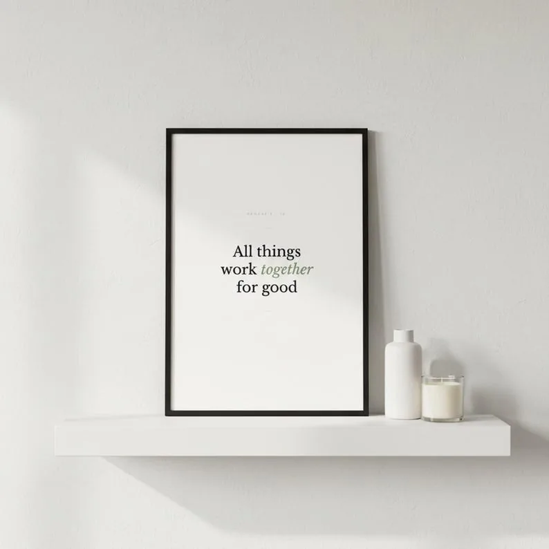View 3 of Minimalist Scripture Wall Art Set of 6 Bible Verse Prints