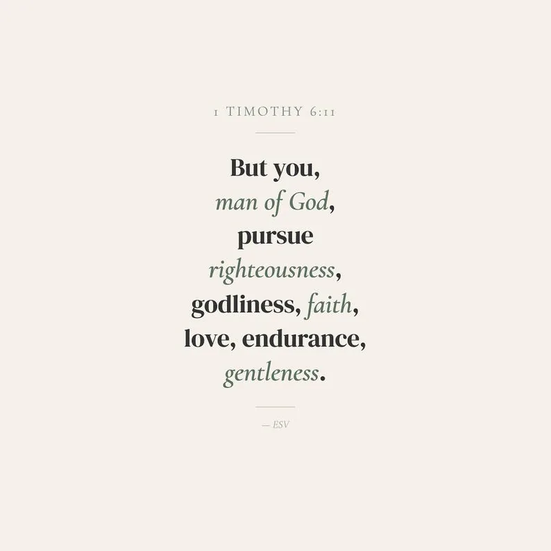 View 3 of 1 Timothy 6:11 Man of God Scripture Wall Art