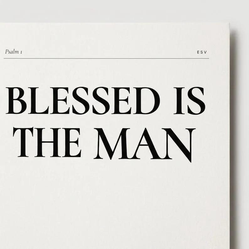 View 4 of Psalm 1 Scripture Wall Art, Blessed Is The Man