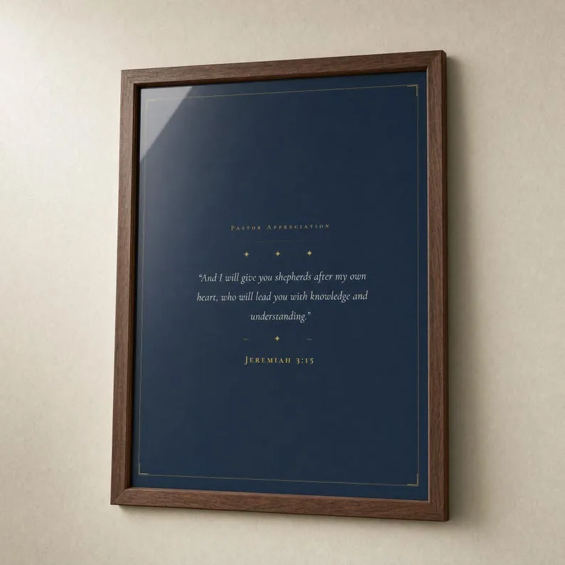 View 2 of Shepherds After My Own Heart, Jeremiah 3:15 Scripture Wall Art