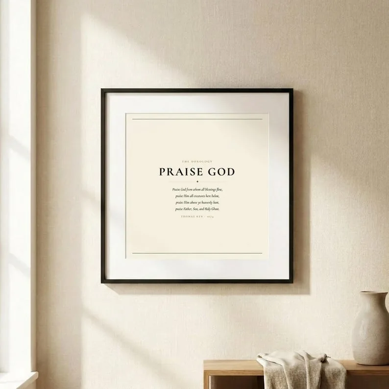 View 2 of Praise God From Whom All Blessings Flow, Doxology Scripture Wall Art