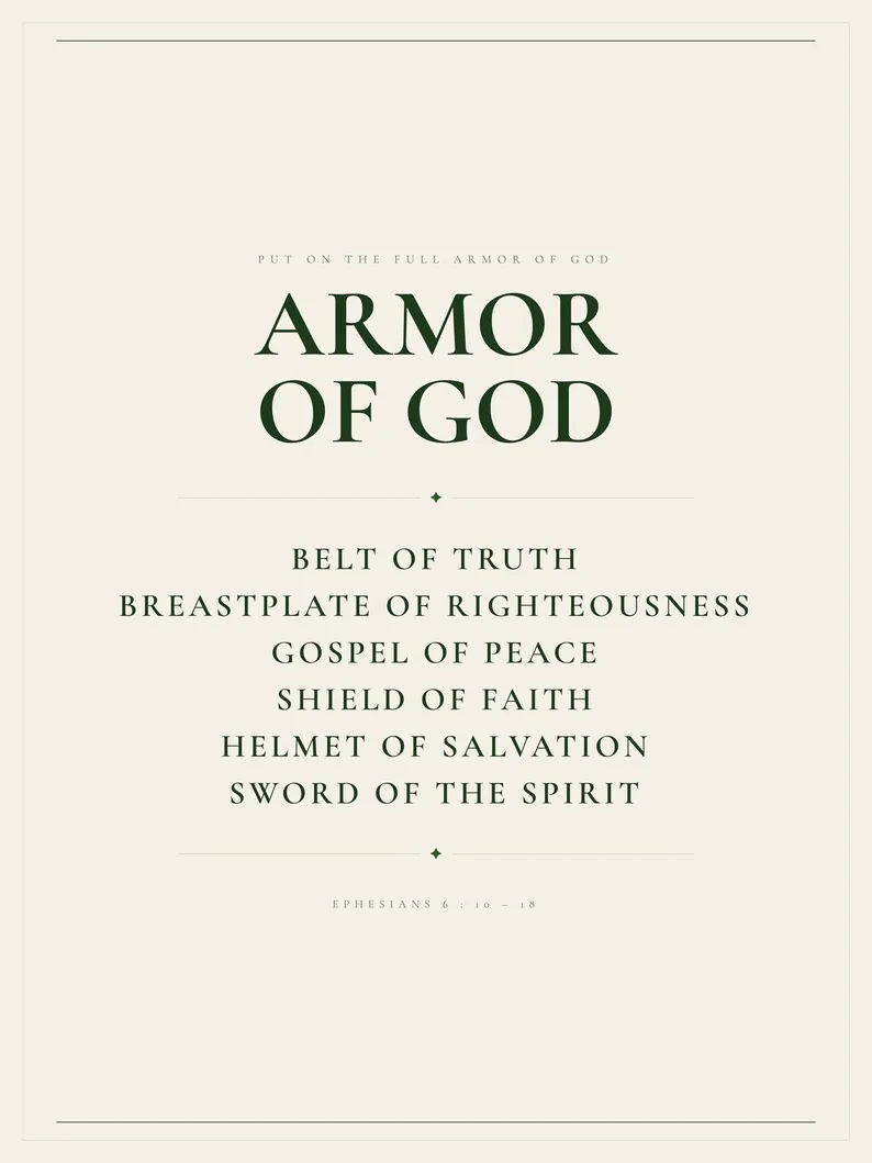 View 2 of Armor of God Ephesians 6 Christian Scripture Print