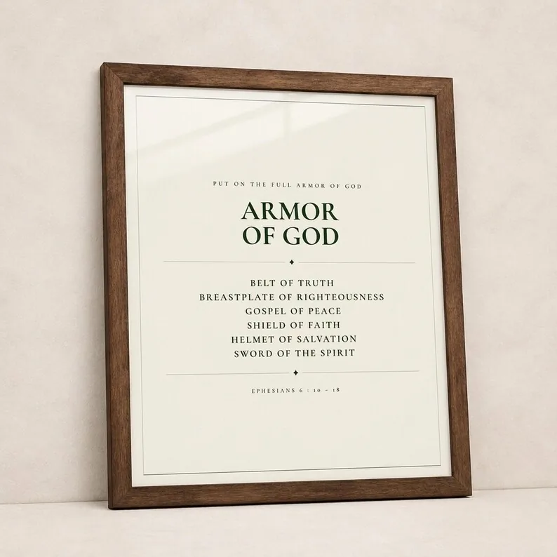 View 3 of Armor of God Ephesians 6 Christian Scripture Print