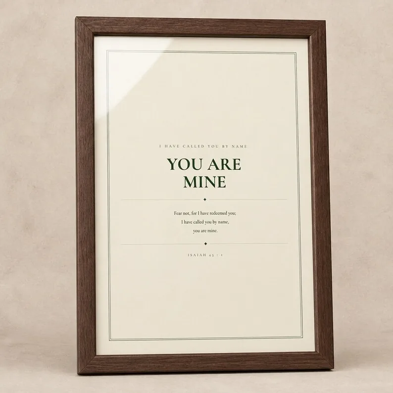 View 3 of Isaiah 43:1 You Are Mine Scripture Wall Art