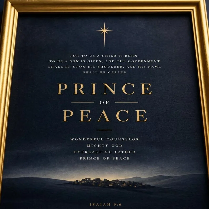 View 4 of Isaiah 9:6 Names of Christ Christmas Scripture Print