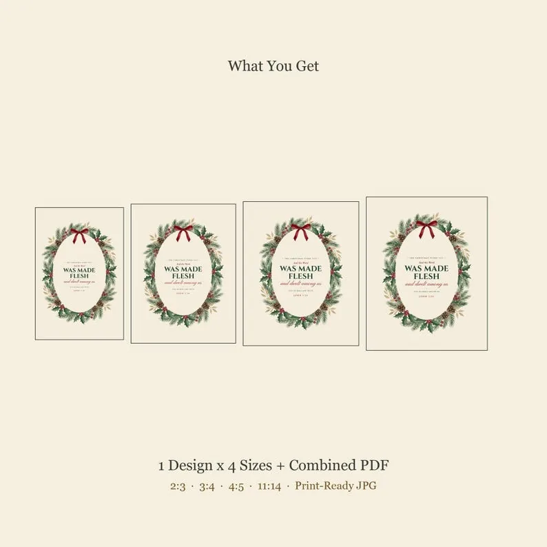 View 2 of The Word Became Flesh John 1:14 Christmas Wall Art