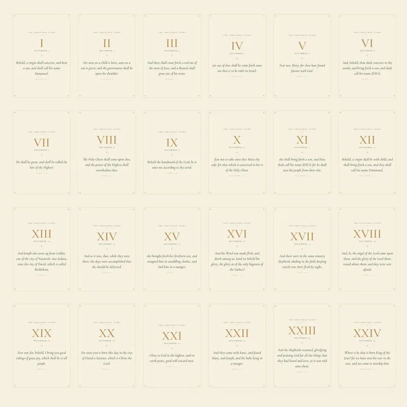 View 3 of 24 Days of Scripture KJV Christmas Advent Cards
