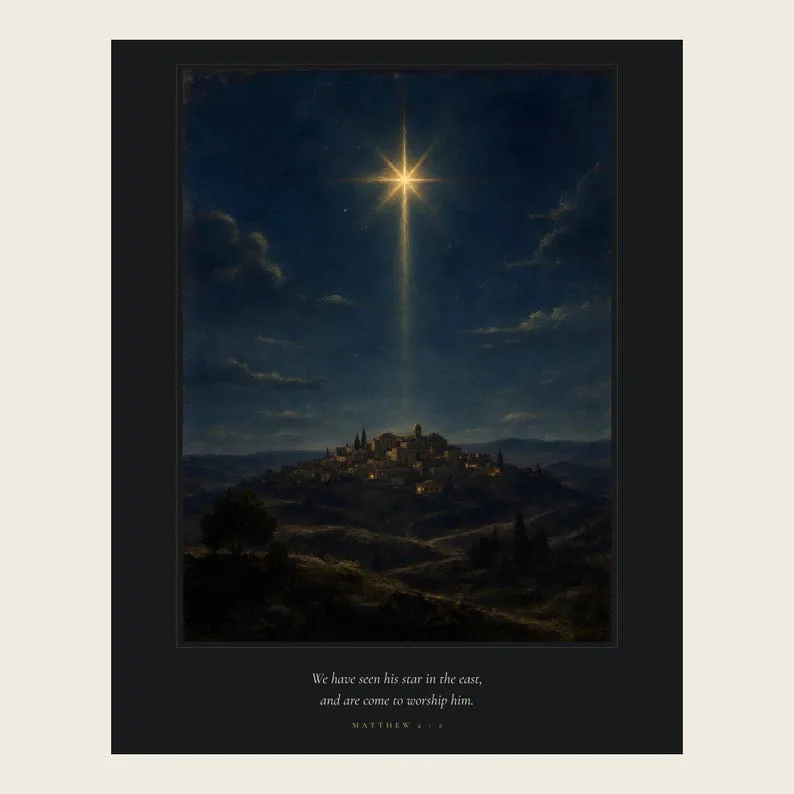 View 3 of Star of Bethlehem Matthew 2:2 Vintage Bible Art