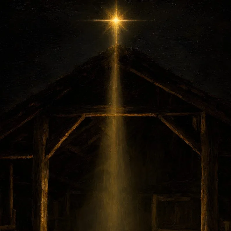 View 4 of Star Over the Manger Matthew 2:2 Nativity Wall Art