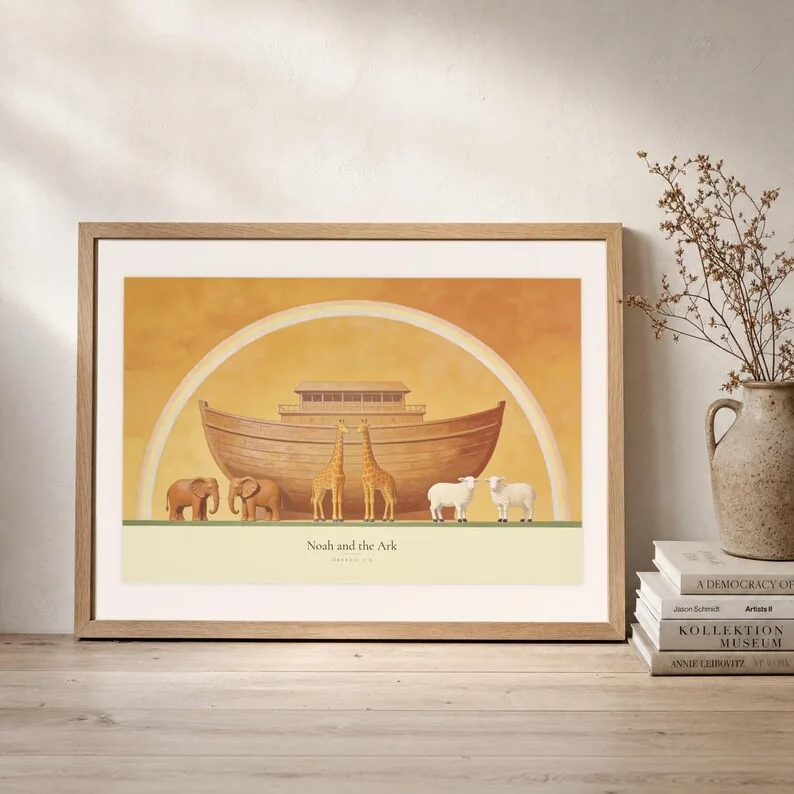 View 3 of Noah and the Ark Genesis 7:9 Modern Christian Art