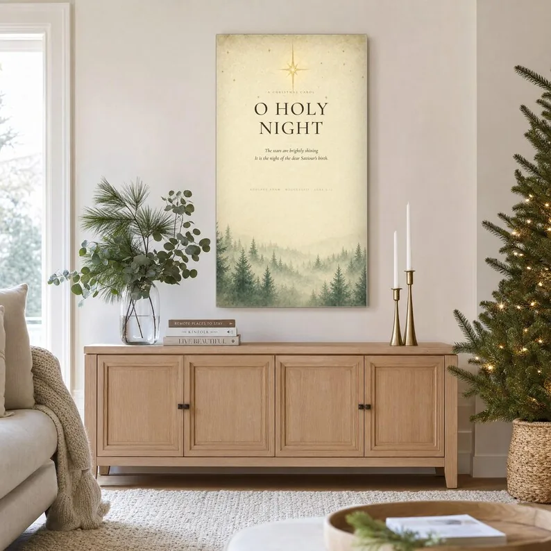 O Holy Night Canvas, Misty Forest