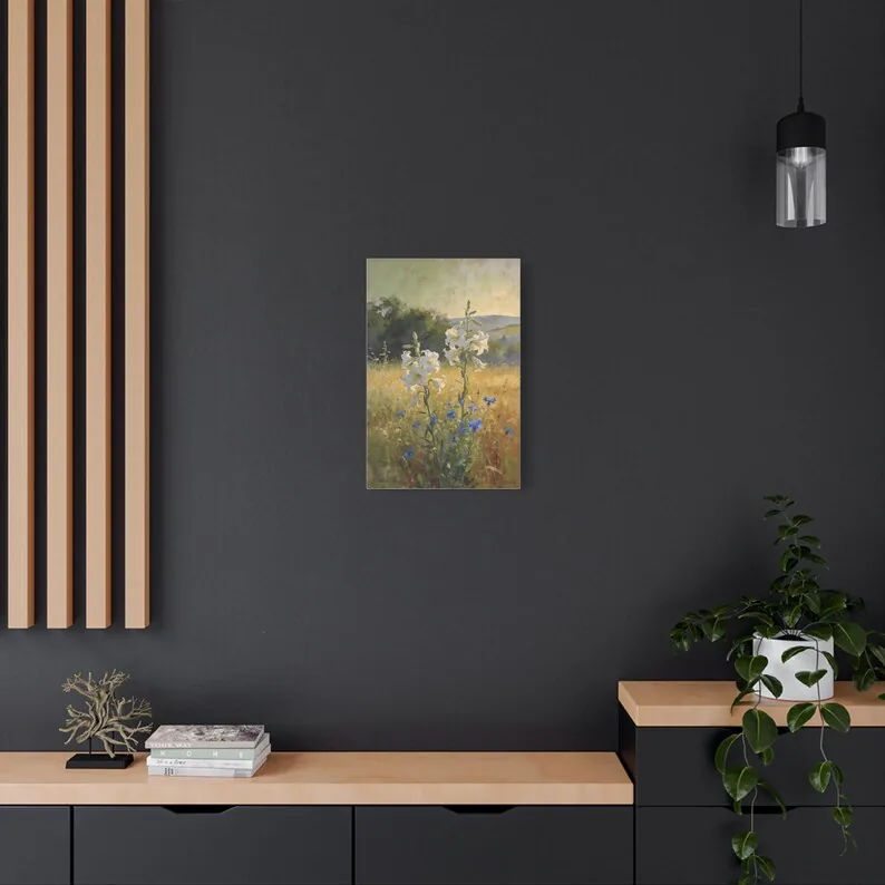View 4 of Consider the Lilies Matthew 6:28 Botanical Canvas
