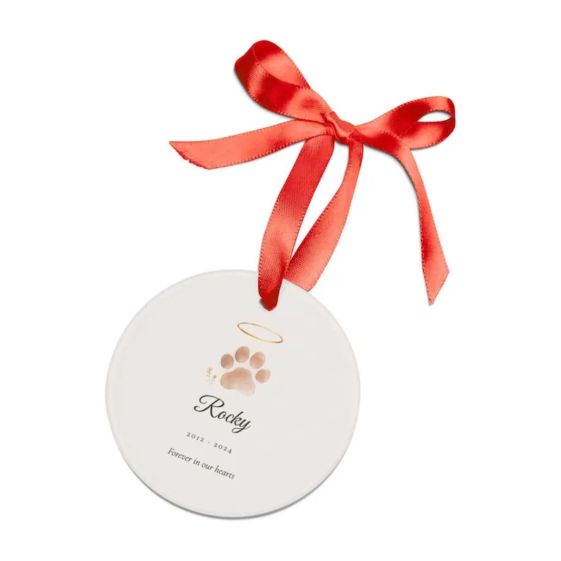 View 2 of Personalized Pet Memorial Christmas Ornament